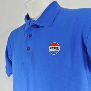 PEPSI Cola Merchandising Employee Uniform Polo Shirt Blue NEW Size XL